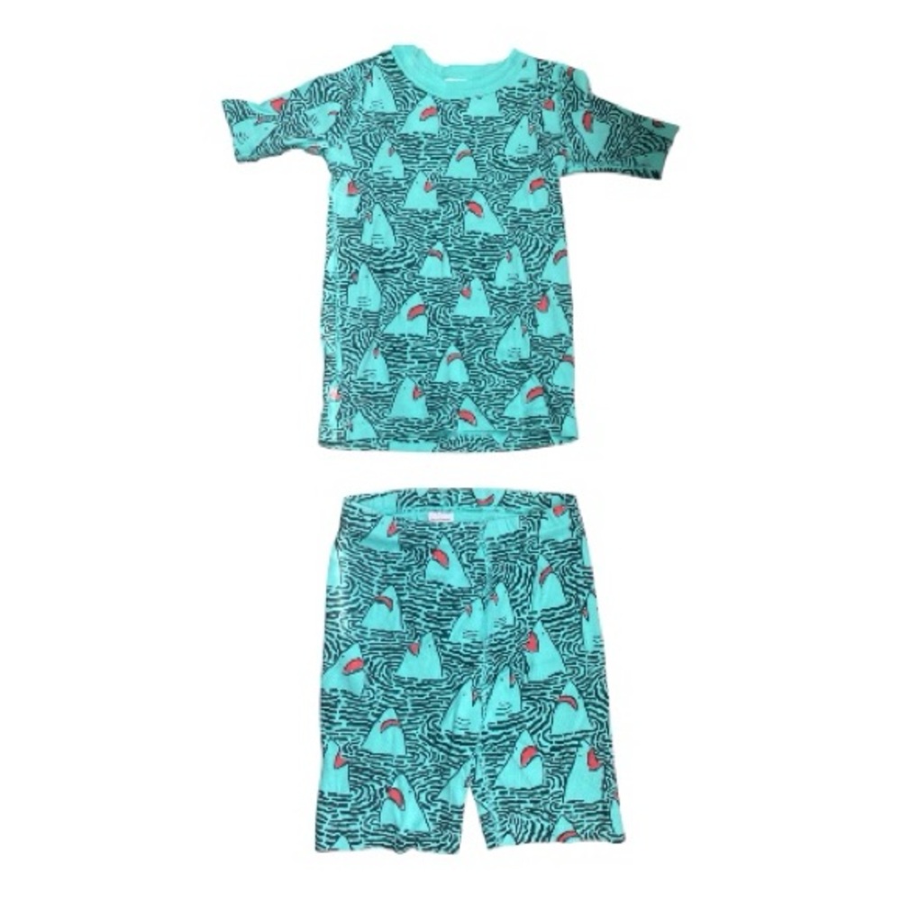 Organic cotton Hanna Andersson Kids short and shirt Pajama Set sharks